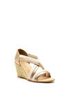 Kate Appleby Lerwick Wedged Sandals, Gold and Cream