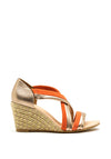Kate Appleby Lerwick Wedged Sandals, Gold & Coral
