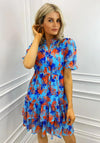 Kate & Pippa Latina Mini Dress, Blue & Orange