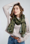 Katie Loxton Large Leopard Print Scarf, Olive