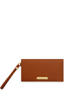 Katie Loxton Cleo Pebbled Wristlet, Cognac