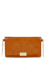 Katie Loxton Celine Faux Croc Skin Flap-Over Crossbody Bag, Cognac