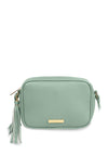 Katie Loxton Sophia Tassel Top Zip Crossbody Bag, Mint Green