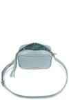 Katie Loxton Sophia Tassel Top Zip Crossbody Bag, Pale Blue