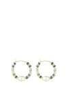 Knight & Day Kylee Khaki Tones Hoops Earrings, Gold