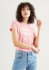 Levis® Womens Perfect Graphic Logo Tee, Peony Red 1450