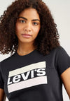 Levis® Colour Block Graphic The Perfect Tee T-Shirt, Caviar Black 1498