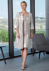 Lizabella Circle Print Dress & Coat, Gold