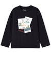 Mayoral Boys Long Sleeve Top, Black