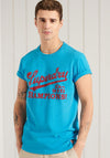 Superdry Collegiate Graphic T-Shirt, Azure Teal