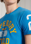 Superdry Track & Field Graphic T-Shirt, Neptune Blue