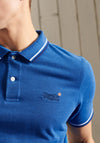 Superdry Classic Poolside Pique Polo Shirt, Blue