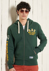 Superdry Track & Field Graphic Zip Hoodie, Green