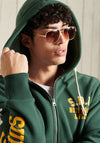 Superdry Track & Field Graphic Zip Hoodie, Green