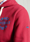 Superdry Track & Field Graphic Zip Hoodie, Chilli Pepper