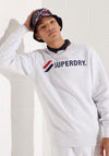 Superdry Sportstyle Applique Sweatshirt, Light Grey