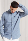 Superdry Classic University Oxford Shirt, Royal Blue Gingham