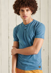 Superdry Henley Short Sleeve T-Shirt, Blue