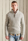 Superdry Jacob Henley Jumper, Concrete Twist