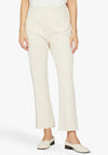 Masai Paba Jersey Kick Flare Ankle Grazer Trousers, Cream