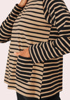 Masai Bernice Striped Jersey Top, Travertine