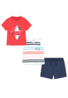 Mayoral Baby Boys Surf Time 3 Piece Set, Red