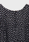 Mayoral Girls Polka Dot Smock Dress, Black