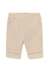 Mayoral Baby Girl Cropped Linen Trousers, Beige