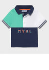 Mayoral Baby Boys Colour Block Polo Shirt, Navy