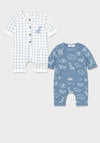 Mayoral Baby Boys Animal Baby Grow Two Piece Set, Blue