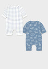 Mayoral Baby Boys Animal Baby Grow Two Piece Set, Blue