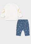 Mayoral Baby Boys Nautical Print Two Piece Set, White & Blue