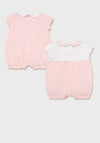 Mayoral Baby Girls Shorty Baby Grow Two Piece Set, Pink