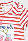 Mayoral Baby Girls Striped T-Shirt & Leggings Set, Red