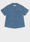 Mayoral Baby Boys Short Sleeve Denim Shirt, Blue