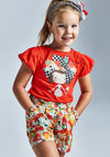 Mayoral Girls Fruit Print Shorts, Multi-Coloured