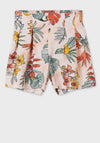 Mayoral Girls Tropical Print Shorts, Pink Multi