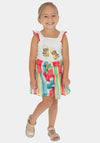 Mayoral Girls Striped Frill Skirt, Multi-Coloured