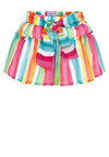 Mayoral Girls Striped Frill Skirt, Multi-Coloured