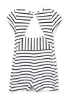 Mayoral Girls Striped Dolls Dress, White