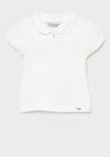 Mayoral Baby Girls Frill Polo Shirt, White