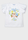 Mayoral Girls Puff Sleeve T-Shirt, White