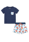 Mayoral Baby Boys Tropical T-Shirt and Shorts Set, Navy