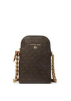 MICHAEL Micheal Kors Jet Set Charm Small Logo Crossbody Bag, Brown