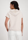 Monari Half Zip Short Sleeve Hoodie, Beige