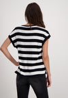 Monari Striped Patch Pocket T-Shirt, Black & White