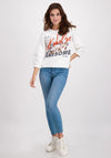 Monari Text Print Sweatshirt, White Multi