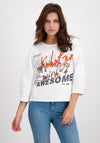 Monari Text Print Sweatshirt, White Multi