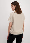 Monari Sequin Print Graphic T-Shirt, Beige