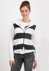 Monari Sporty Style Panel Cardigan, White Multi